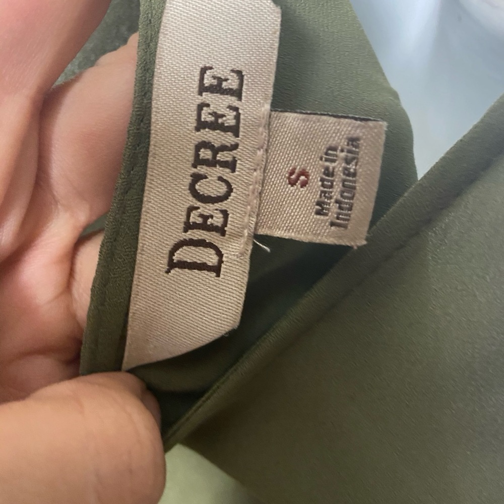 Olive Green Studded Blouse - Picture 4 of 5